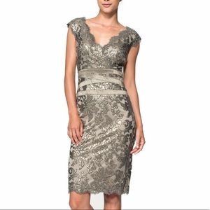 Tadashi Shoji Too Banded Sequin Sheath Dress